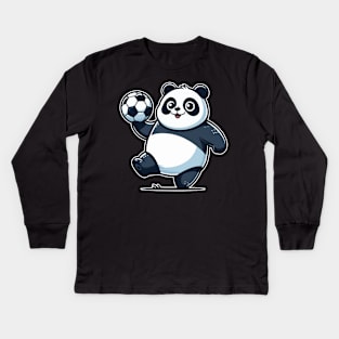 Panda as Soccer player at Soccer Kids Long Sleeve T-Shirt